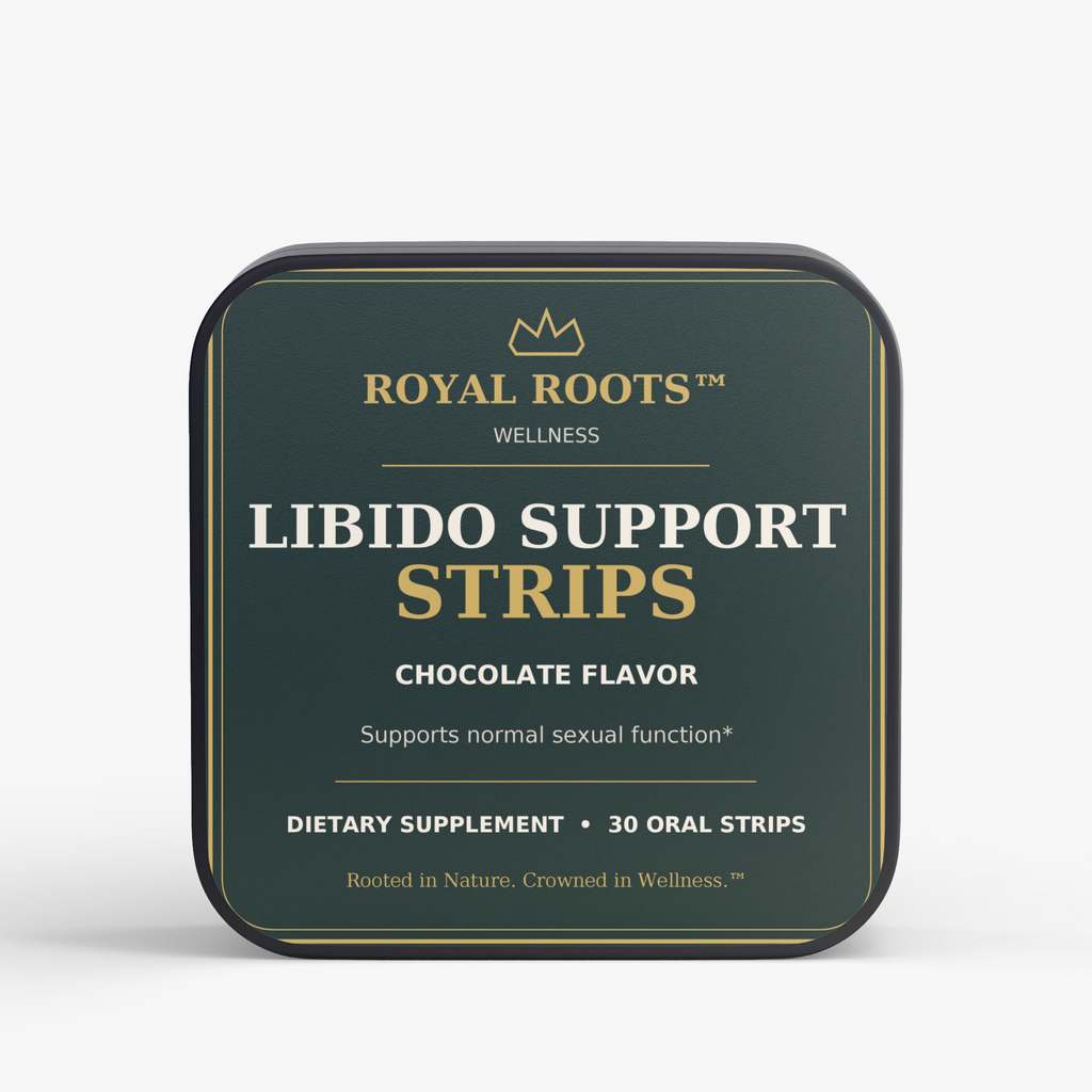 👑 Royal Roots™ Libido Support Strips — Chocolate Flavor — Sexual Wellness & Performance Support — 30 Oral Strips