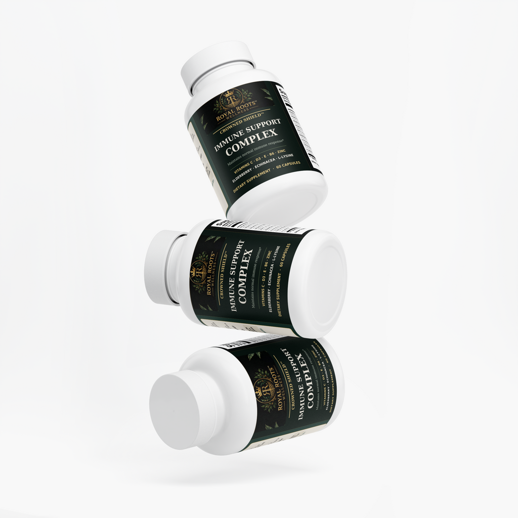 🛡️ Royal Roots™ Crowned Shield™ Immune Support Complex — Elderberry, Echinacea, Vitamins & Zinc — 60 Capsules