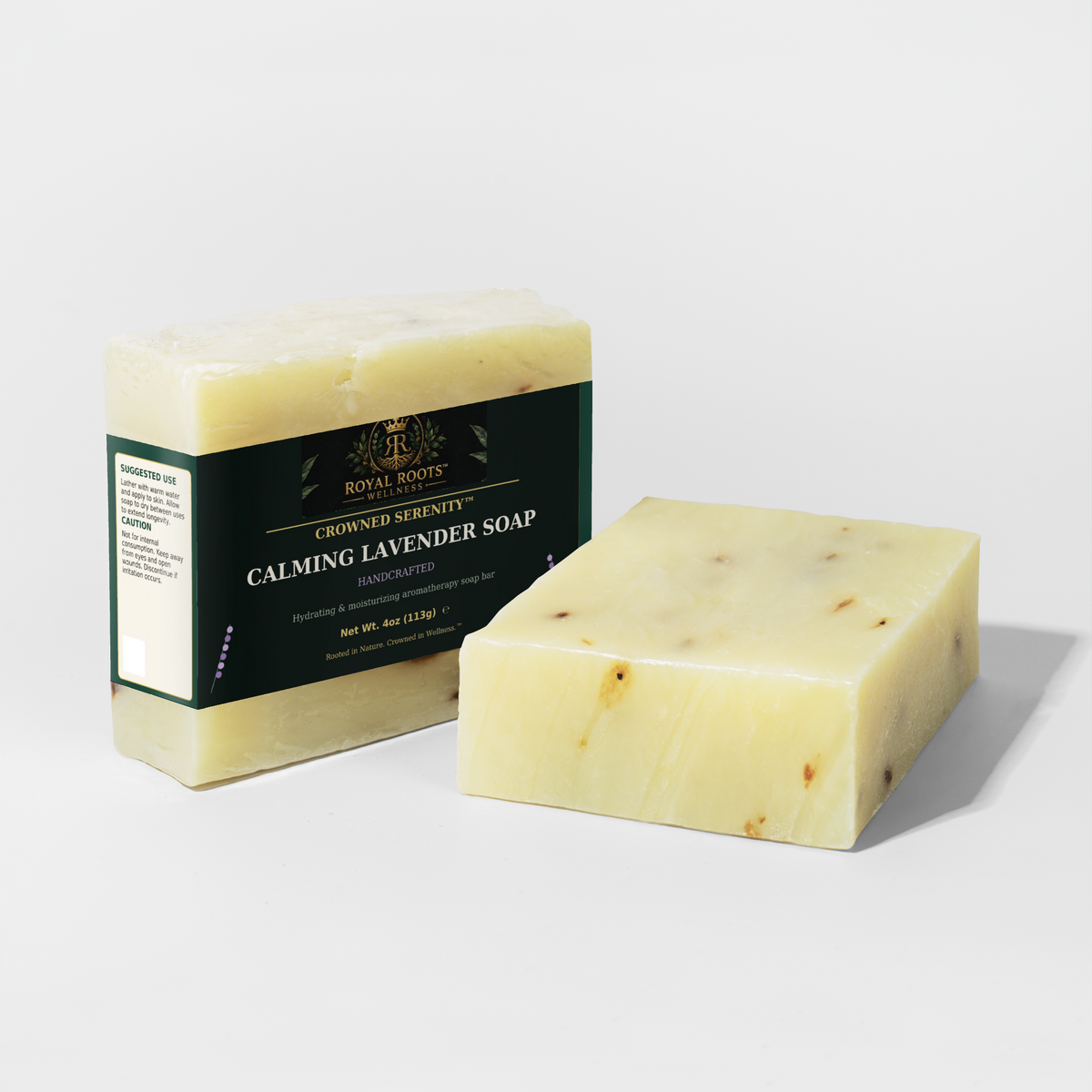 💜 Royal Roots™ Crowned Serenity™ Calming Lavender Handcrafted Soap — 4 oz