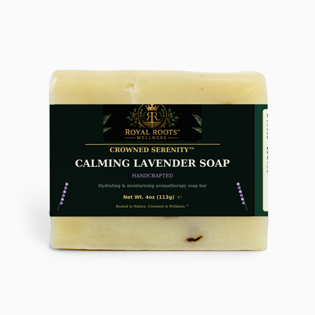 💜 Royal Roots™ Crowned Serenity™ Calming Lavender Handcrafted Soap — 4 oz