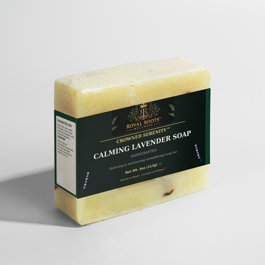 💜 Royal Roots™ Crowned Serenity™ Calming Lavender Handcrafted Soap — 4 oz
