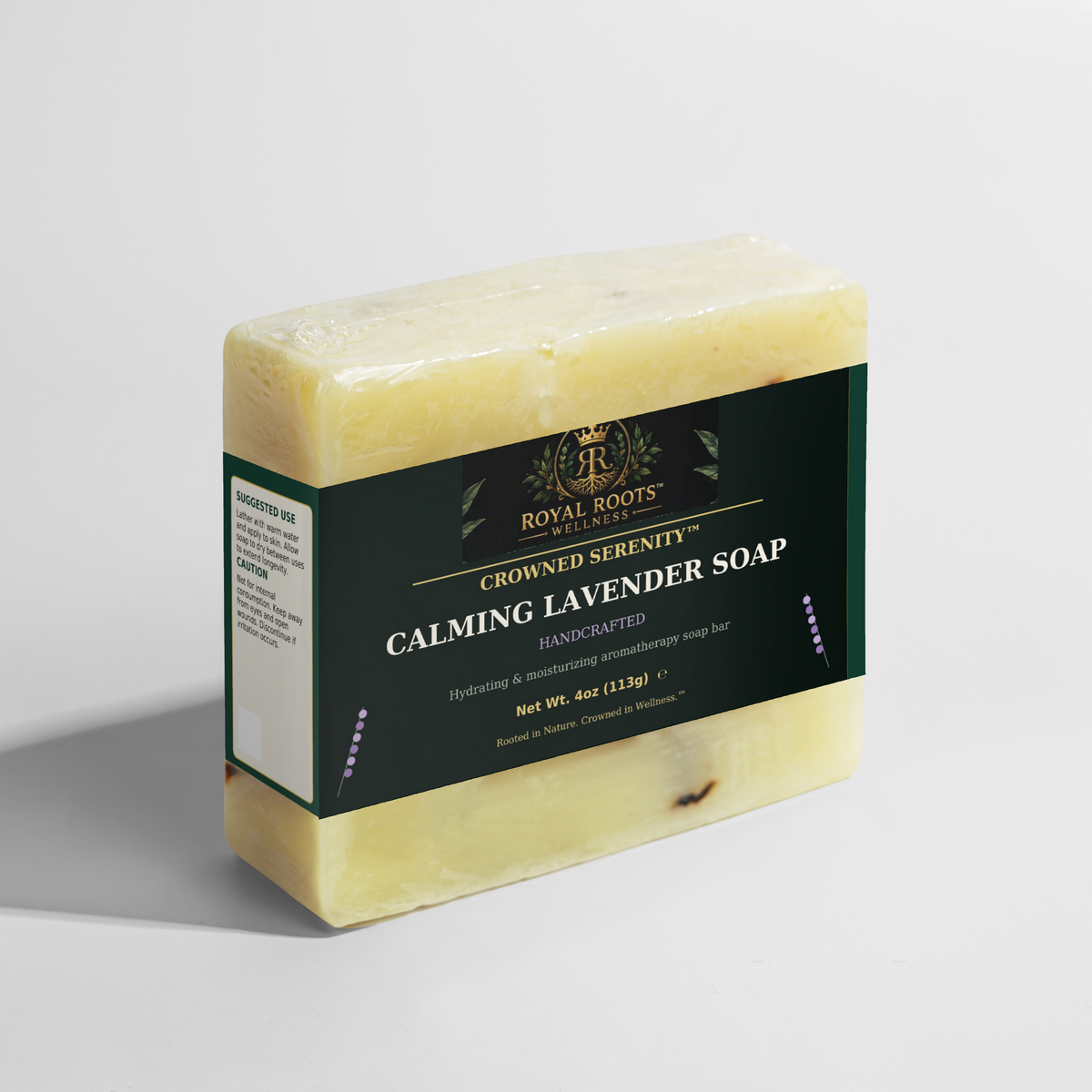 💜 Royal Roots™ Crowned Serenity™ Calming Lavender Handcrafted Soap — 4 oz