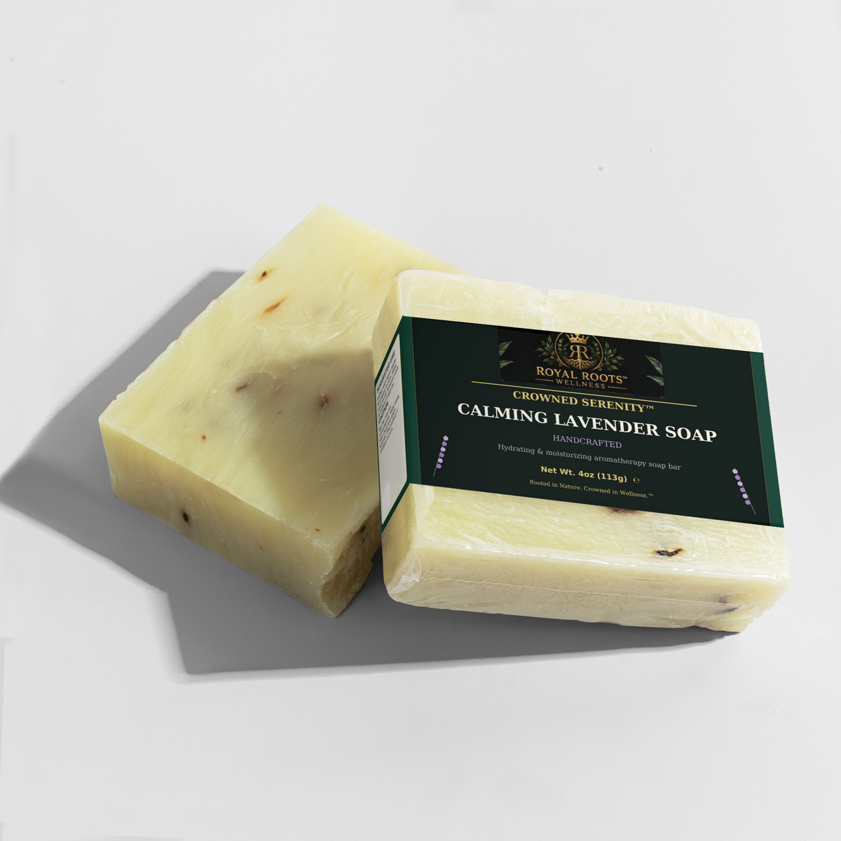 💜 Royal Roots™ Crowned Serenity™ Calming Lavender Handcrafted Soap — 4 oz