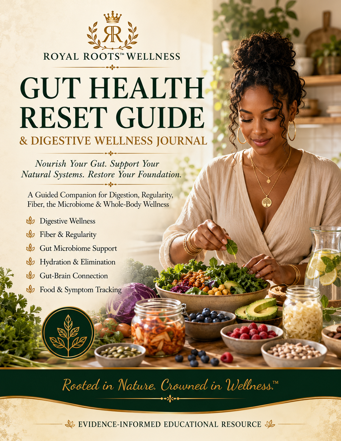 Royal Roots™ Gut Health Reset Guide & Digestive Wellness Journal