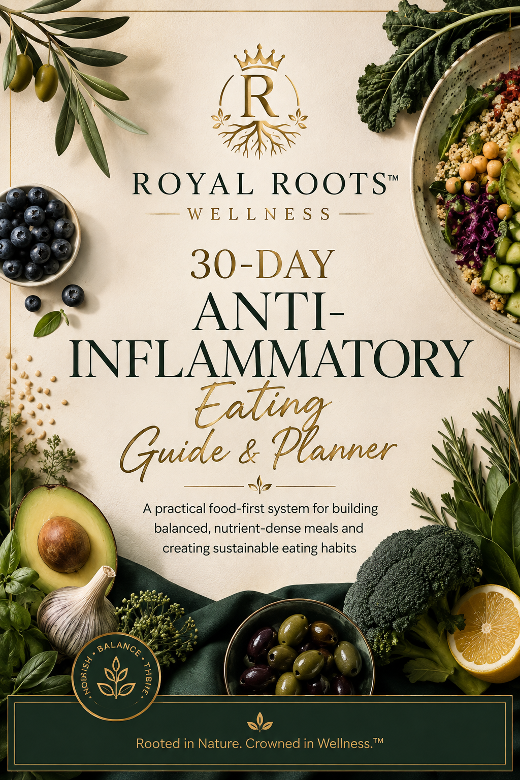 Royal Roots™ 30-Day Anti-Inflammatory Eating Guide & Planner
