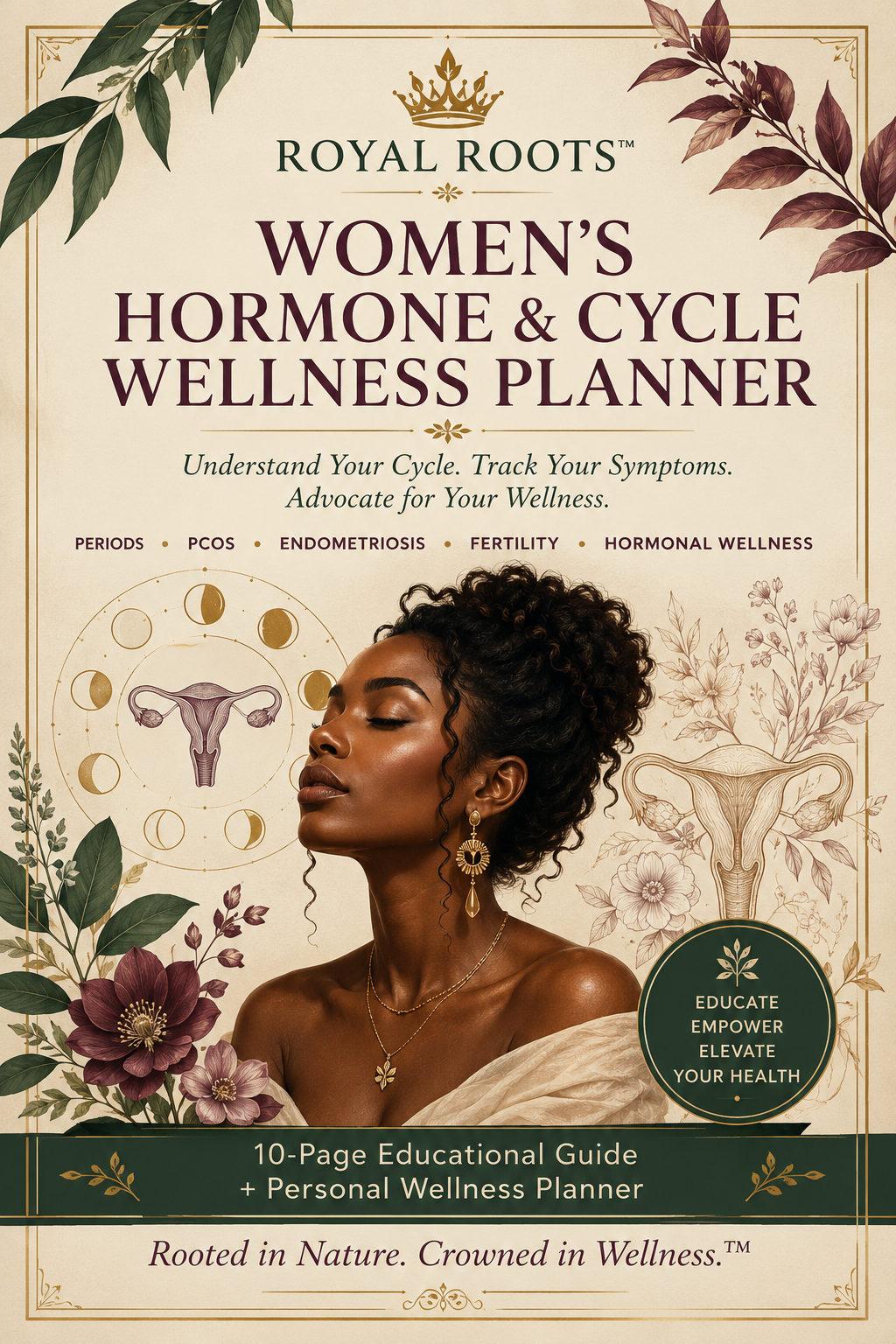 Royal Roots™ Women’s Hormone & Cycle Wellness Planner