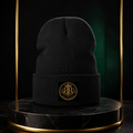 🧢 Royal Roots™ ROOTED CROWN™ Cuffed Beanie — Black 12-Inch Unisex Knit Beanie