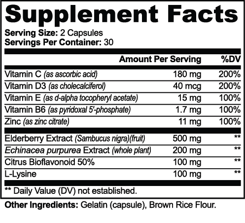 🛡️ Royal Roots™ Crowned Shield™ Immune Support Complex — Elderberry, Echinacea, Vitamins & Zinc — 60 Capsules